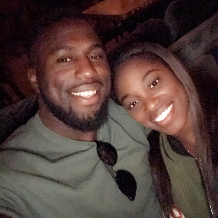 Jozy Altidore taking a selfie with fiancee Sloane Stephens.